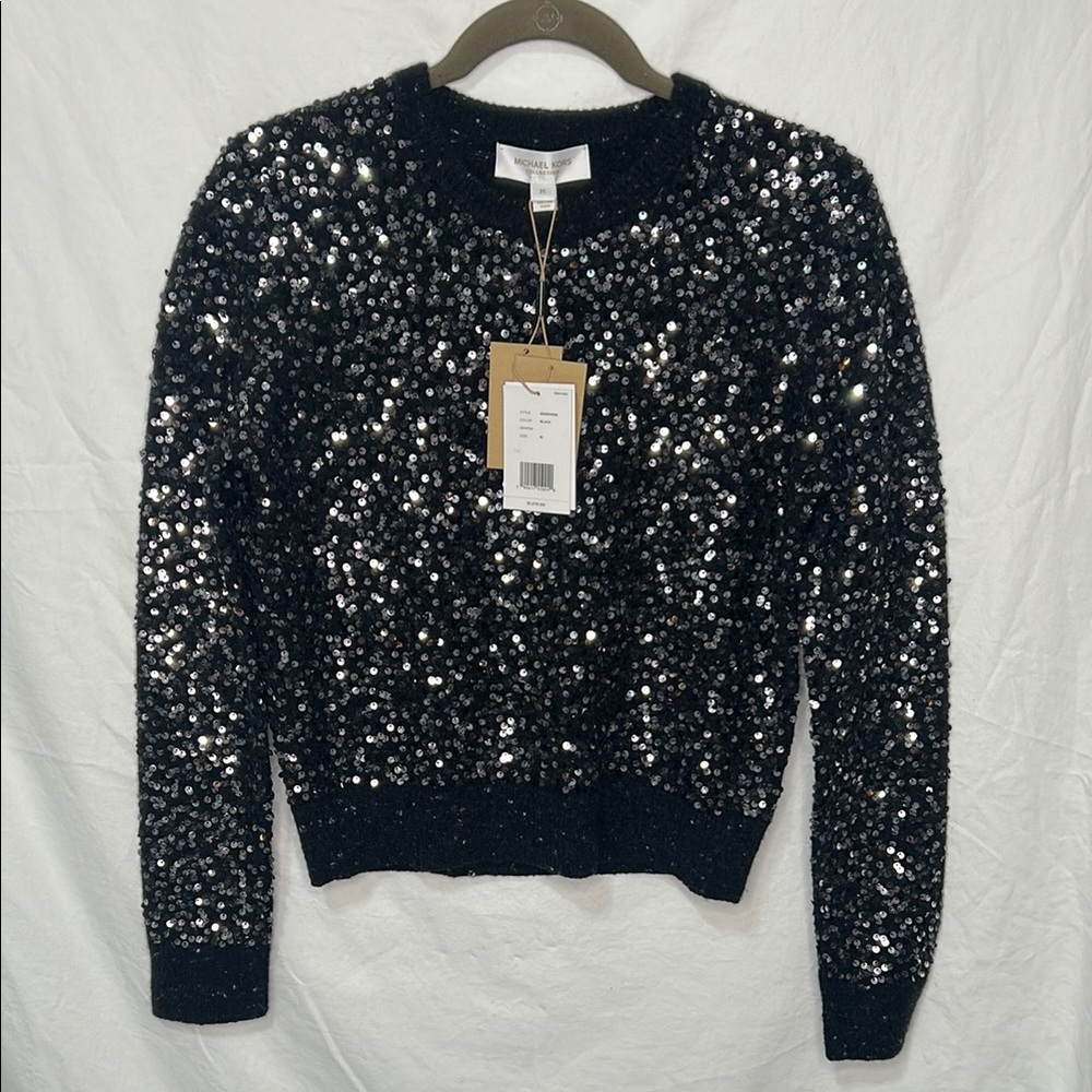 Michael Kors Black Sequin Sweater